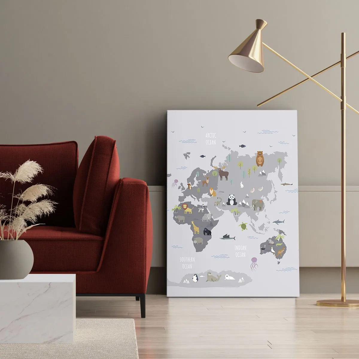 Lærredstryk - Billede på lærred - Fortæl mig, hvor du er fra... - 50x70 cm
