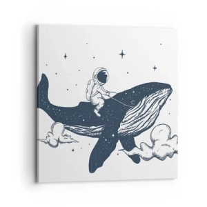 Lærredstryk - Billede på lærred - Et kosmisk eventyr - 70x70 cm