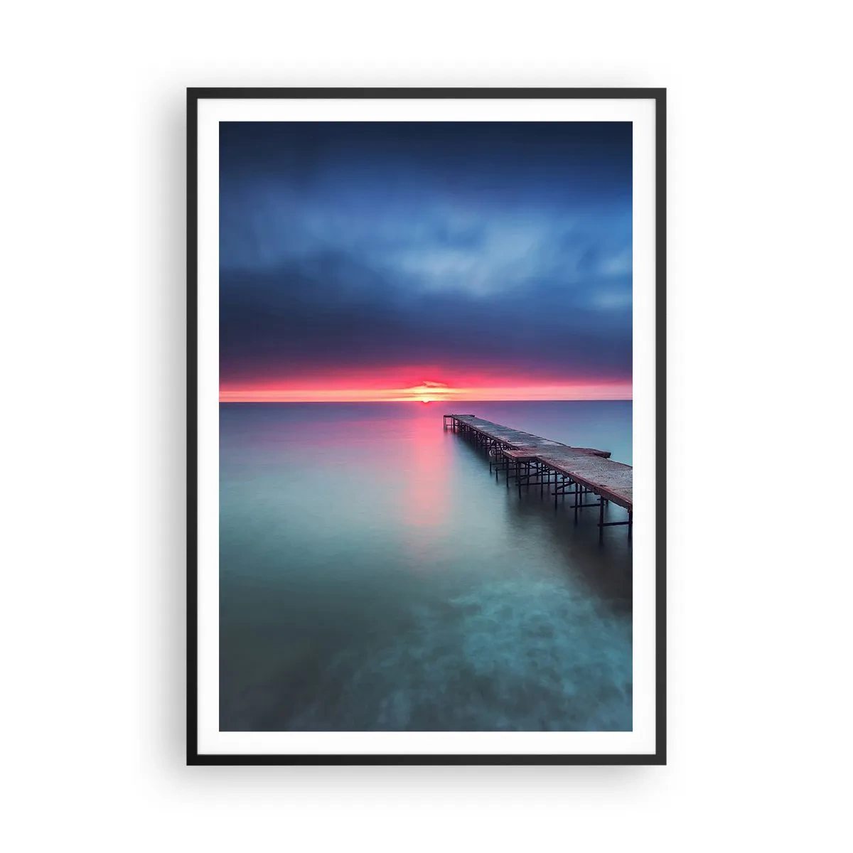 Plakat i sort ramme - Mellem himmel og jord - 70x100 cm