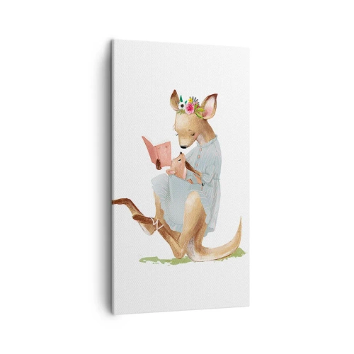 Lærredstryk - Billede på lærred - Læs for mig, mor - 45x80 cm