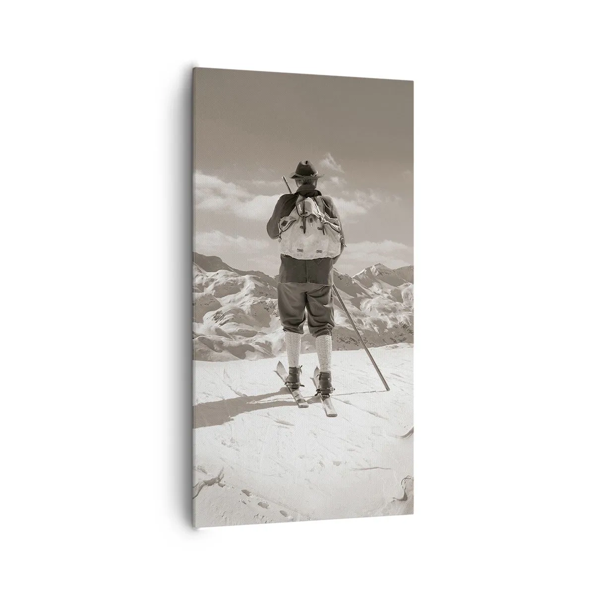 Lærredstryk - Billede på lærred - Og bjergene er de samme - 65x120 cm