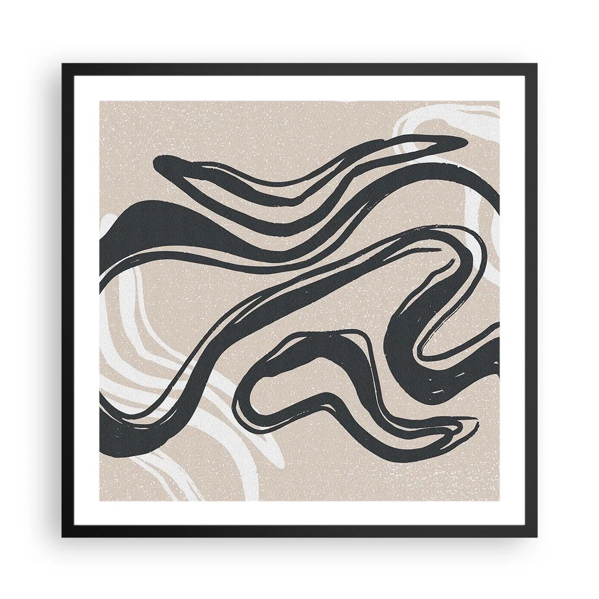 Plakat i sort ramme - Multipliceret udtryk - 60x60 cm