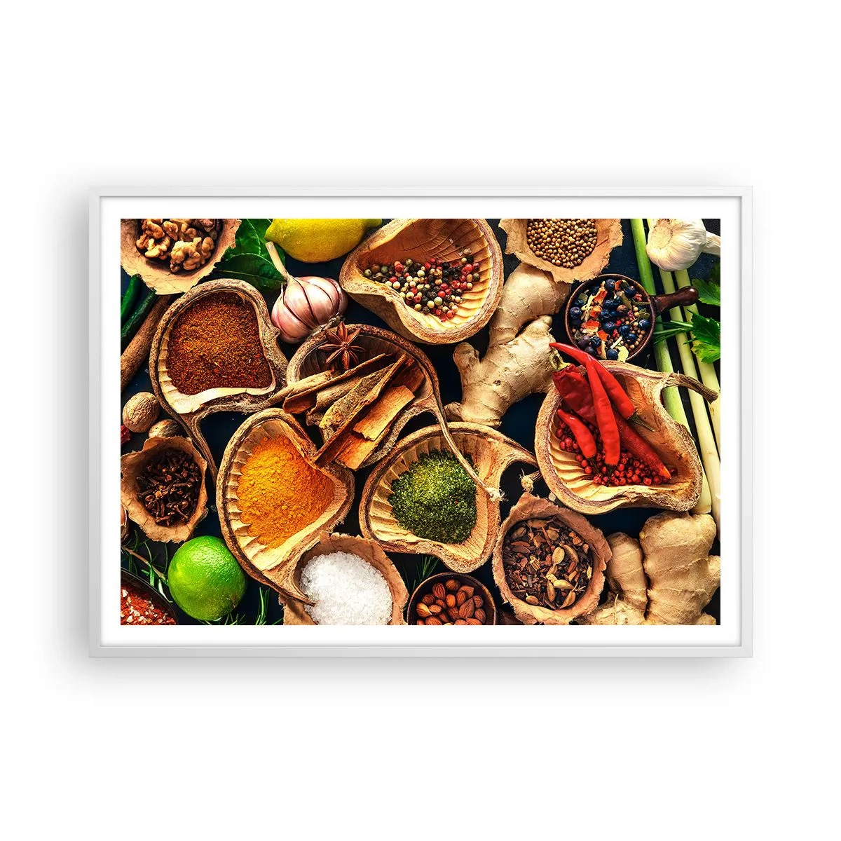 Plakat i hvid ramme - Tag, hvad du vil have - 100x70 cm