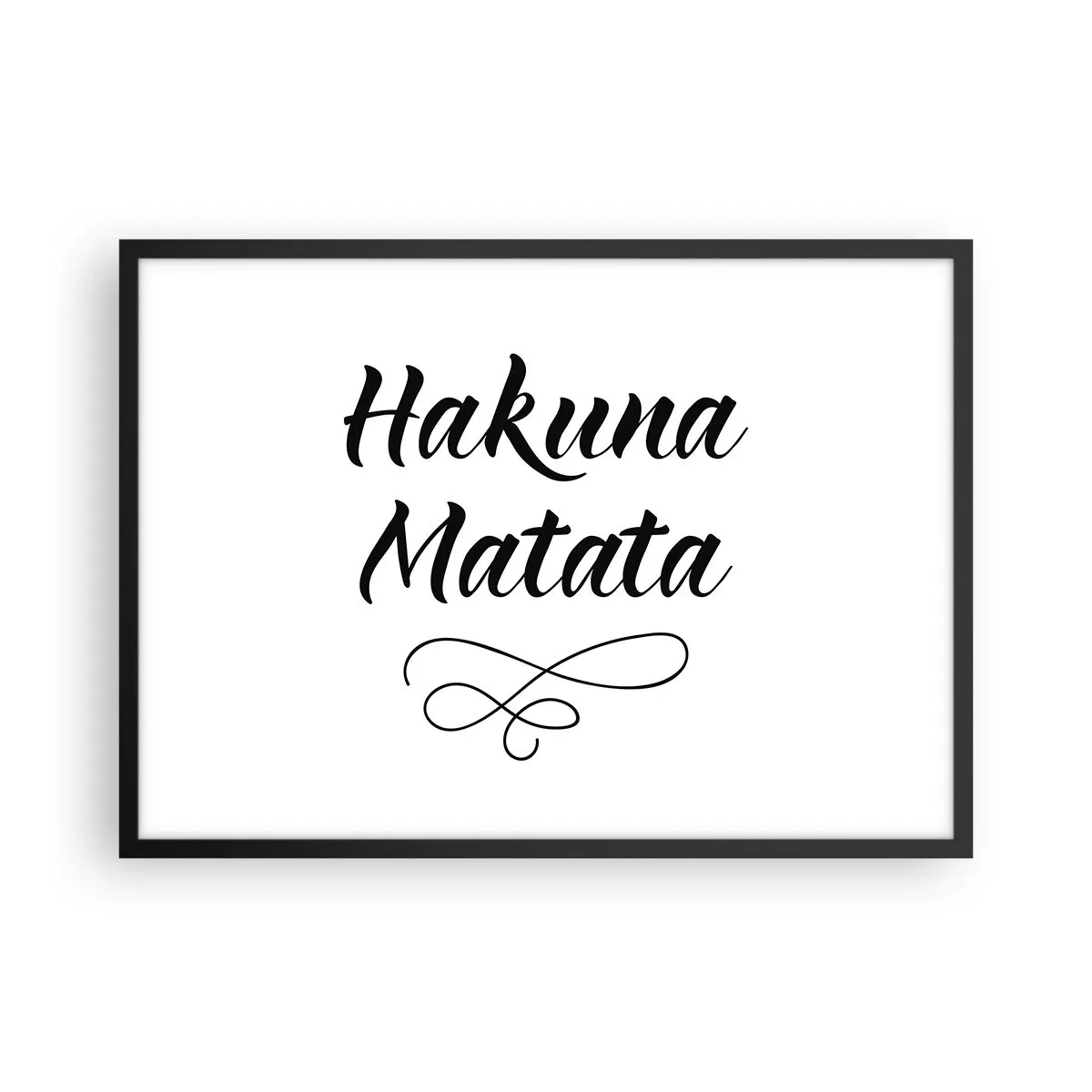Plakat i sort ramme - Bedste råd - 70x50 cm