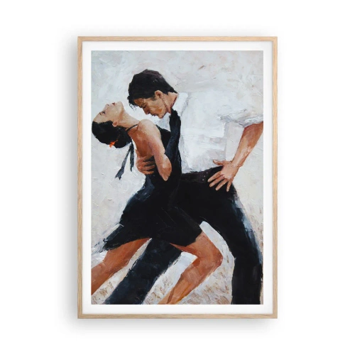 Plakat i ramme af lyst egetræ - Mine drømmes tango - 70x100 cm