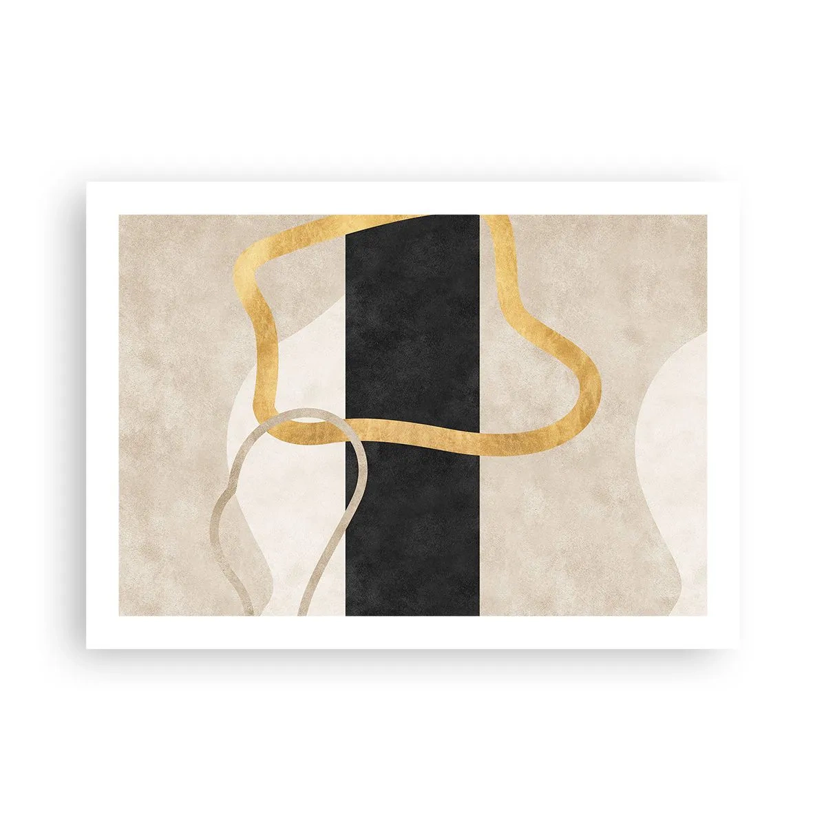 Plakat - Sløjfeformede former - 70x50 cm