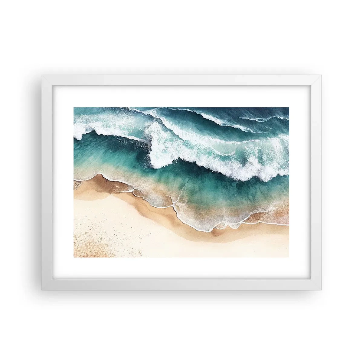 Plakat i hvid ramme - Et evigt møde - 40x30 cm