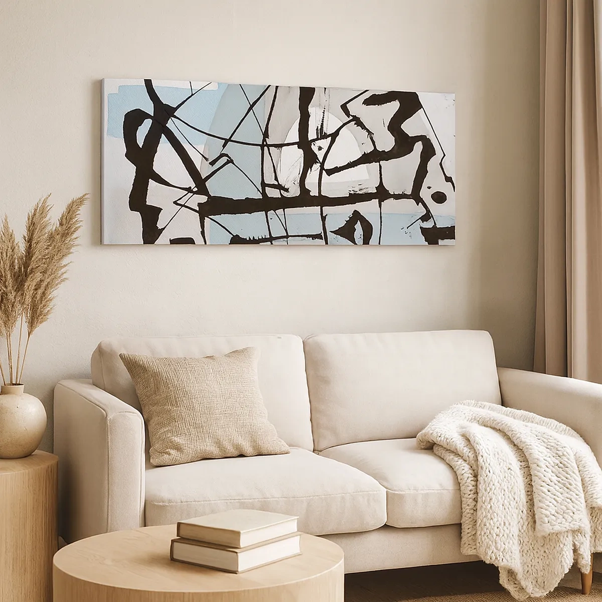 Lærredstryk - Billede på lærred - Ikke desto mindre blå - 30x30 cm