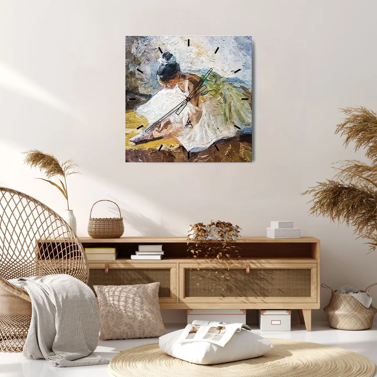 Vægur, Uret - Fra et maleri af Degas - 30x30 cm