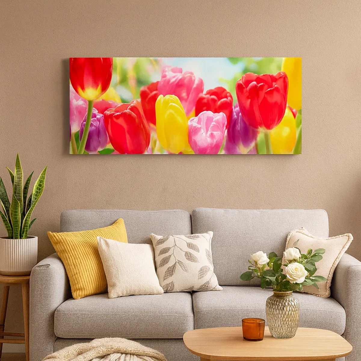 Lærredstryk - Billede på lærred - Det er os, maj måneds farver! - 30x30 cm