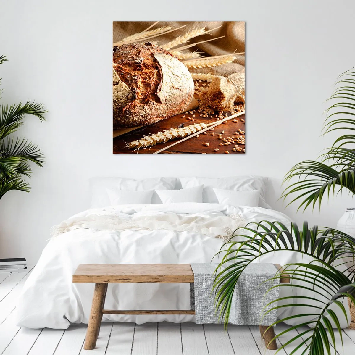 Lærredstryk - Billede på lærred - Appetitlig, velduftende, sprød - 70x70 cm