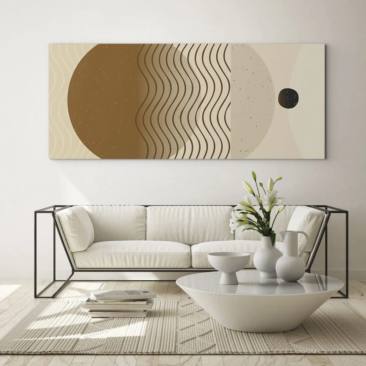 Billede på glas - Om geometriske figurers oprindelse - 100x40 cm