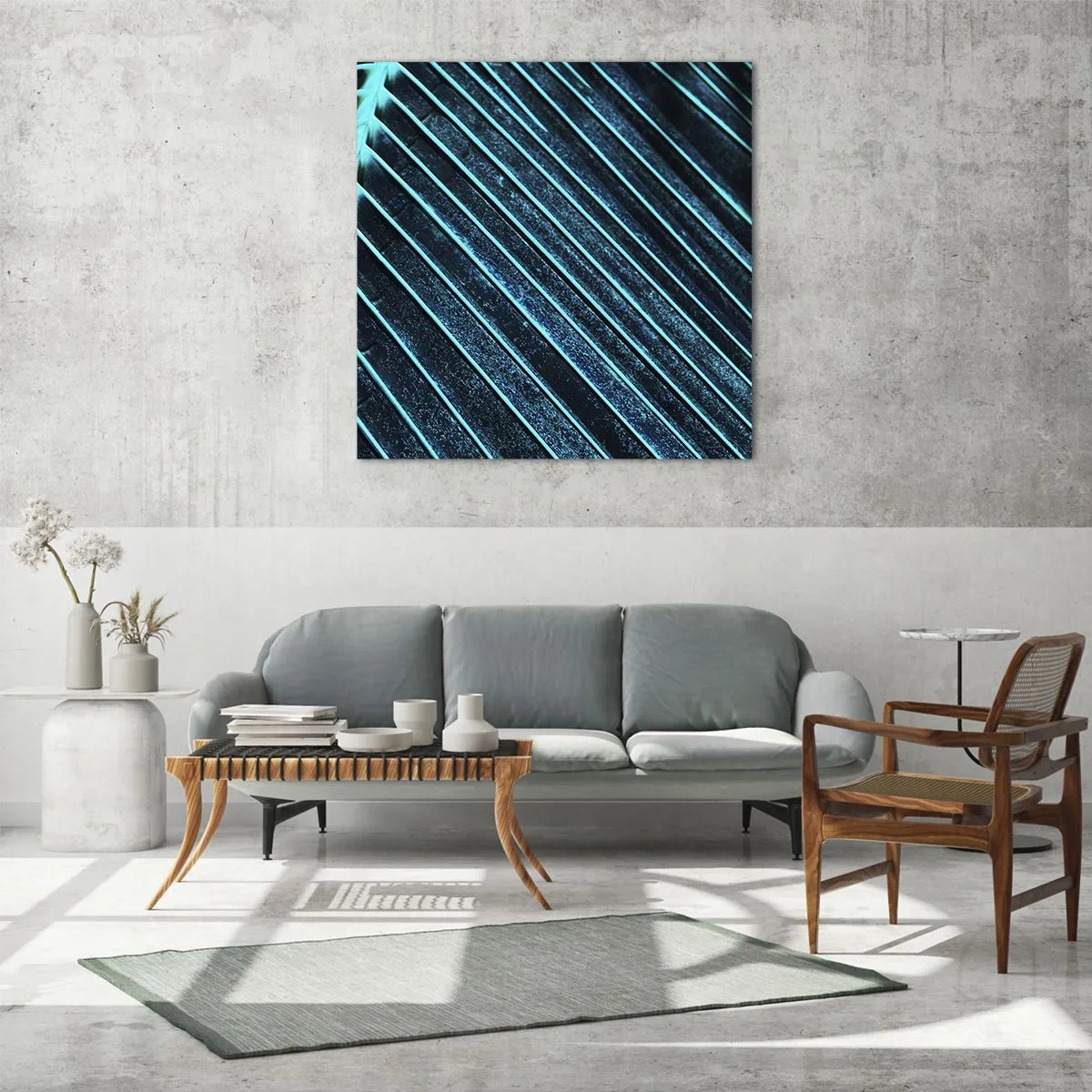 Billede på glas - Tekstur af grønt - 40x40 cm
