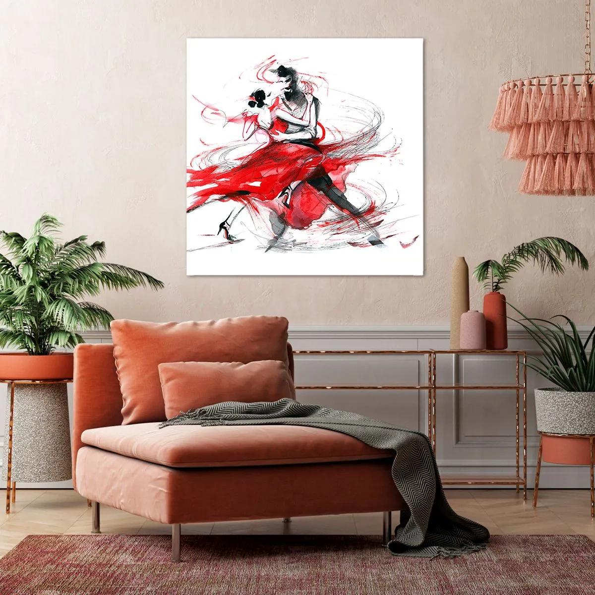 Lærredstryk - Billede på lærred - Tango - passionens rytme - 30x30 cm