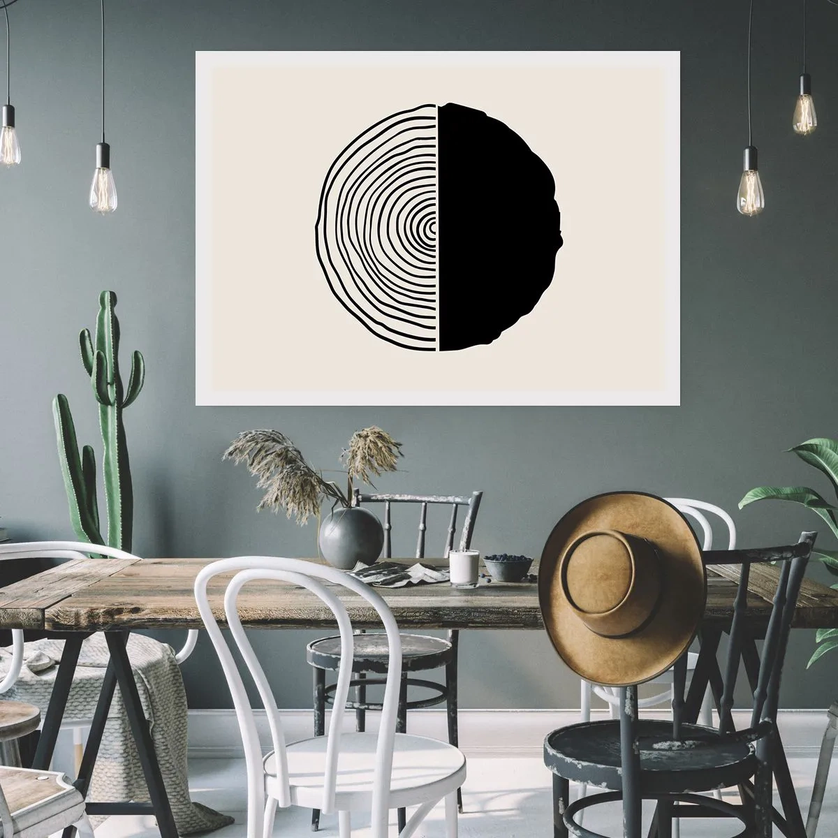 Plakat - Halvt og halvt - 91x61 cm