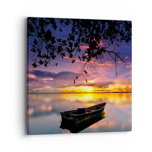 Lærredstryk - Billede på lærred - "Det ser ud til, at du hænger midt på himlen..." - 40x40 cm