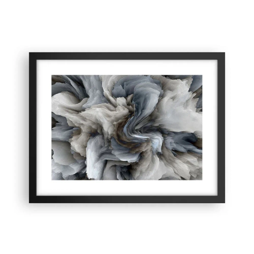 Plakat i sort ramme - Sten og blomst - 40x30 cm