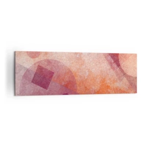 Lærredstryk - Billede på lærred - Geometriske transformationer i pink - 160x50 cm