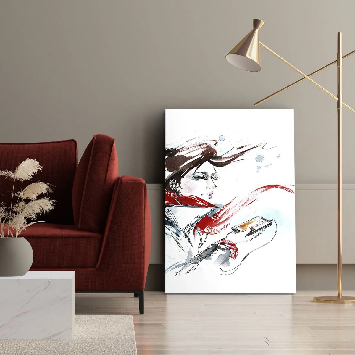 Lærredstryk - Billede på lærred - Noget spiller inden i mig - 50x70 cm