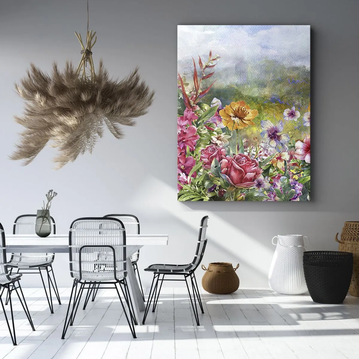 Lærredstryk - Billede på lærred - En have, der er gået amok - 50x70 cm