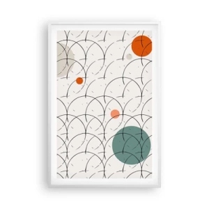 Plakat i hvid ramme - I popkunstens ånd - 61x91 cm