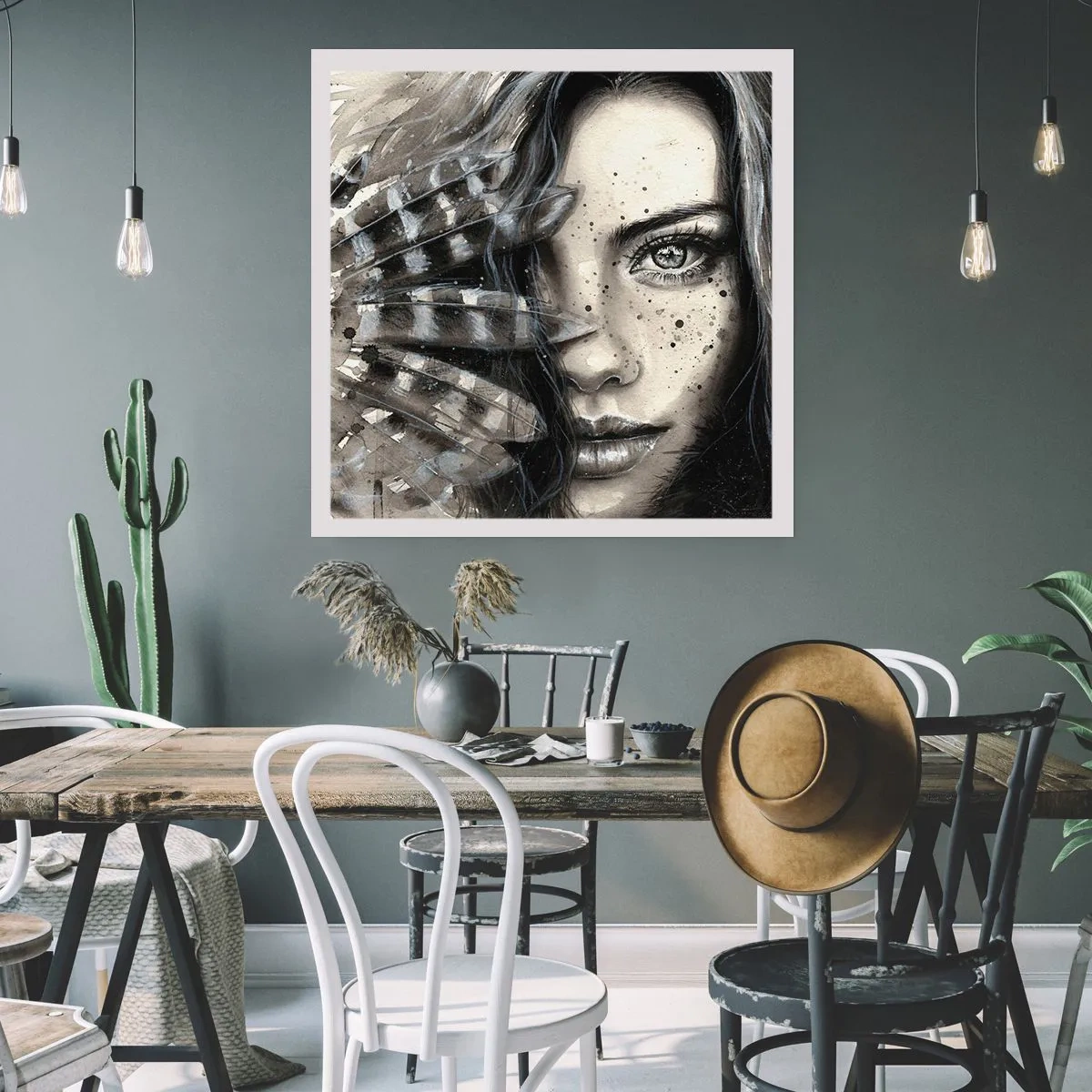 Plakat - Vild skønhed - 60x60 cm