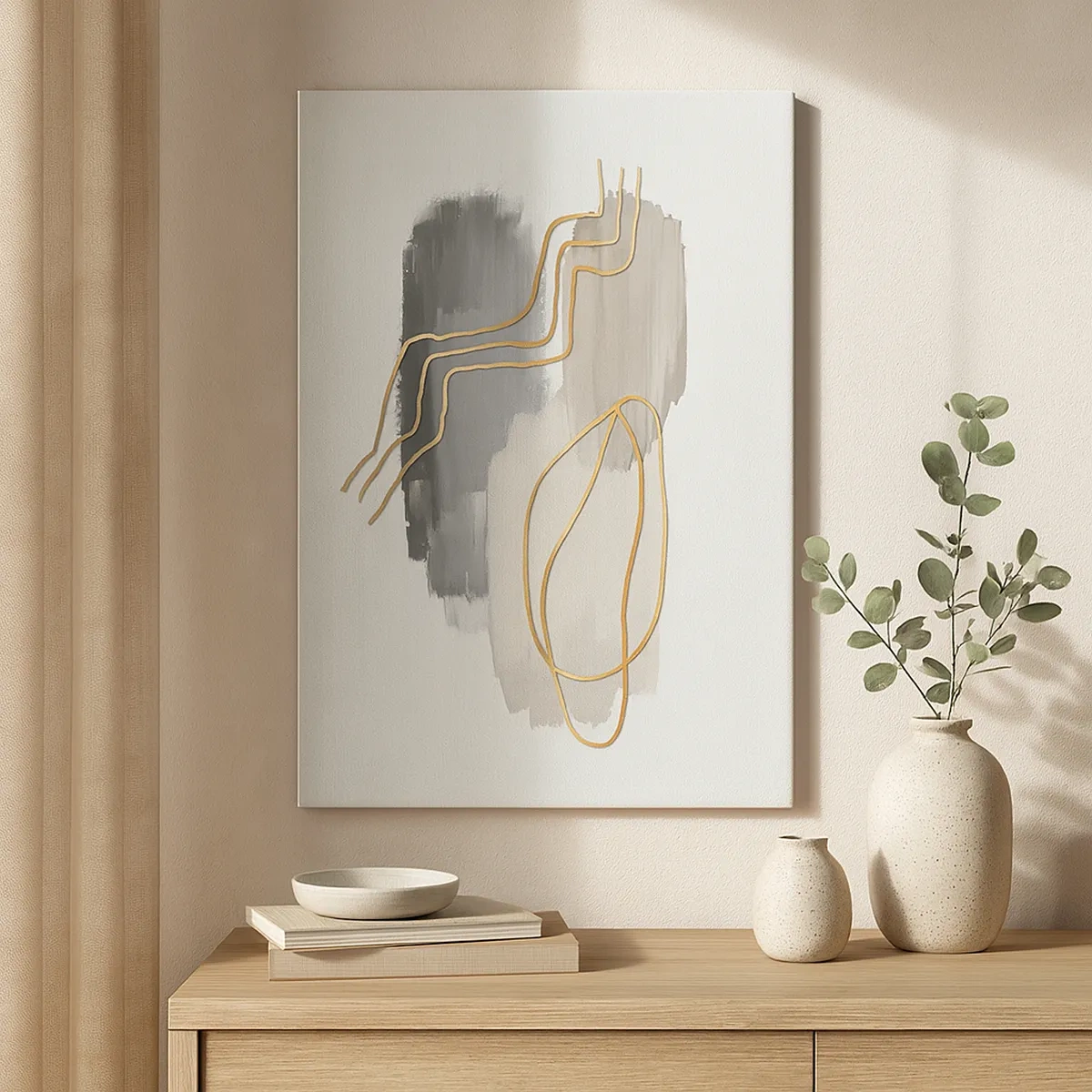 Lærredstryk - Billede på lærred - Vedholdenhed og bevægelse - 50x70 cm