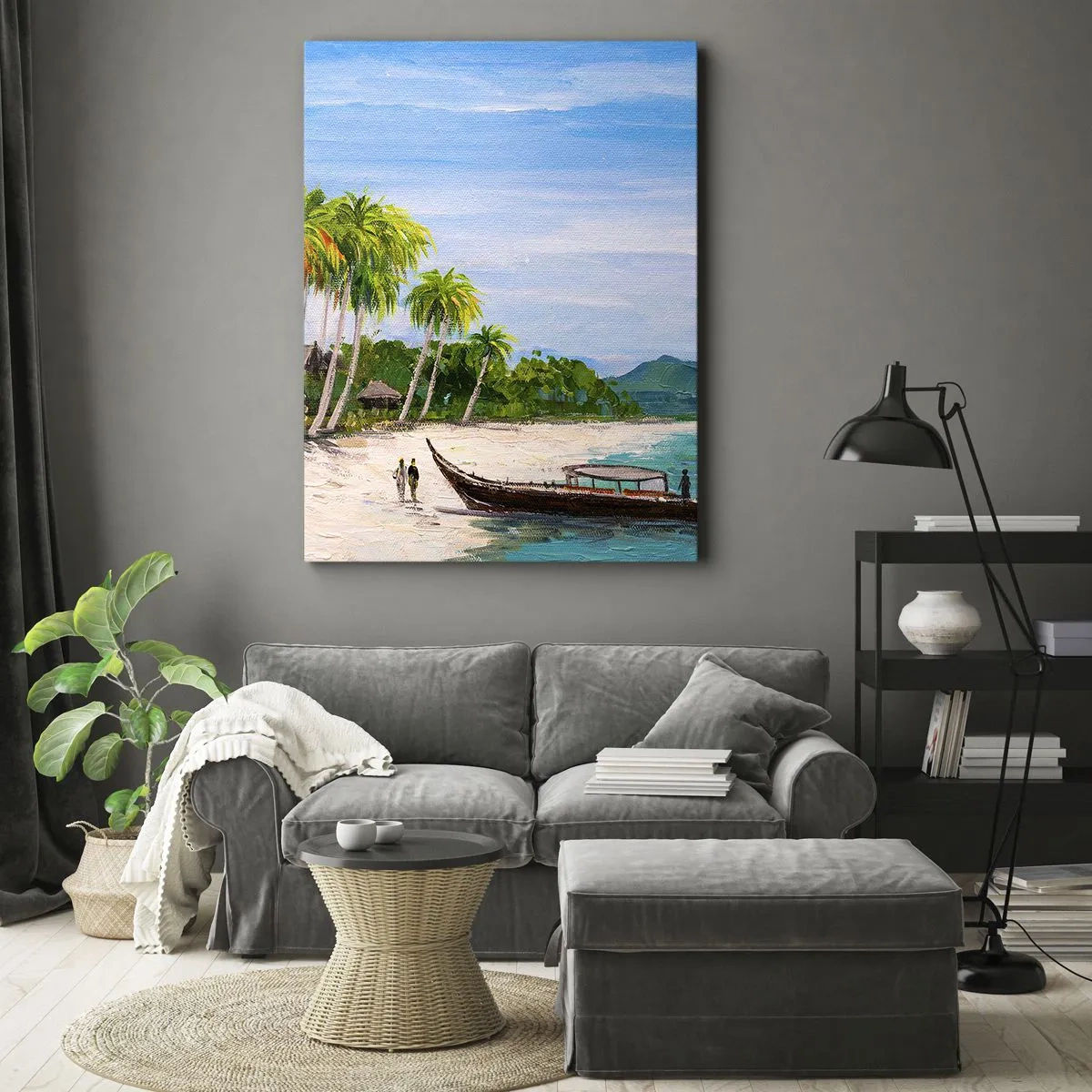 Lærredstryk - Billede på lærred - En eksotisk drøm - 50x70 cm