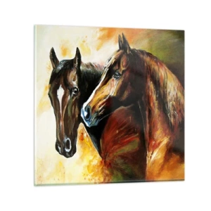 Billede på glas - Dobbelt så charmerende - 30x30 cm