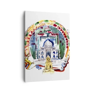 Lærredstryk - Billede på lærred - Hinduisk balance i verden - 50x70 cm