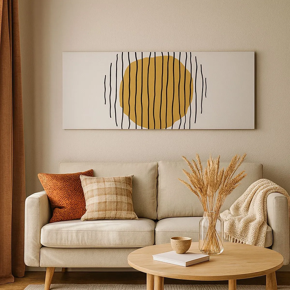 Lærredstryk - Billede på lærred - Abstraktion, der skælver af varme - 100x40 cm