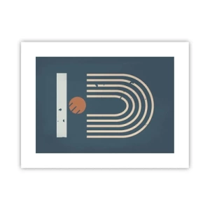 Plakat - Geometri på granatæble - 40x30 cm