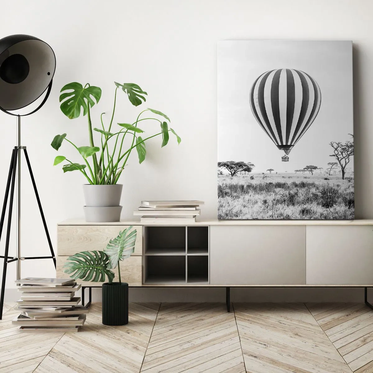 Lærredstryk - Billede på lærred - Over savannen - 80x120 cm