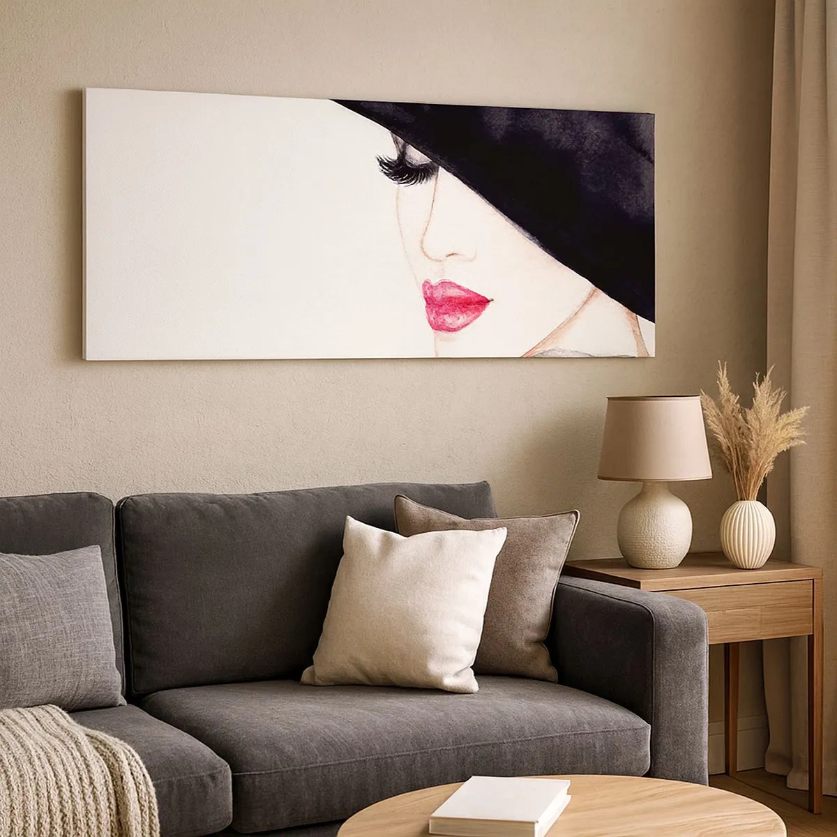 Lærredstryk - Billede på lærred - Elegance og sensualitet - 100x40 cm