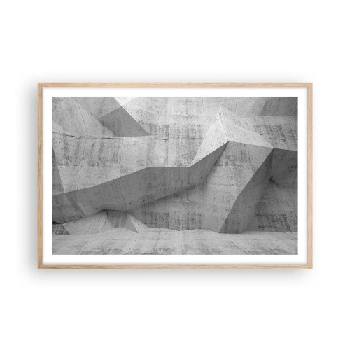 Plakat i ramme af lyst egetræ - En ægte udfordring - 91x61 cm