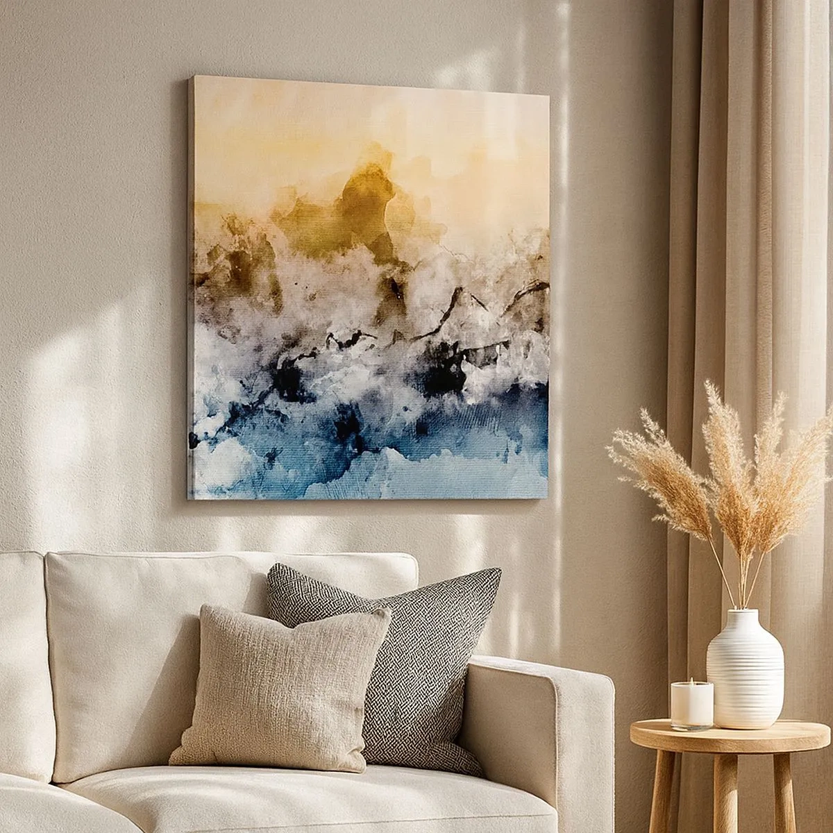 Lærredstryk - Billede på lærred - Sænket i en tågesvirvel - 30x30 cm