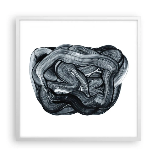 Plakat i hvid ramme - Så enkelt er det ikke - 60x60 cm