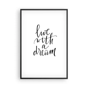 Plakat i sort ramme - Of course - 61x91 cm