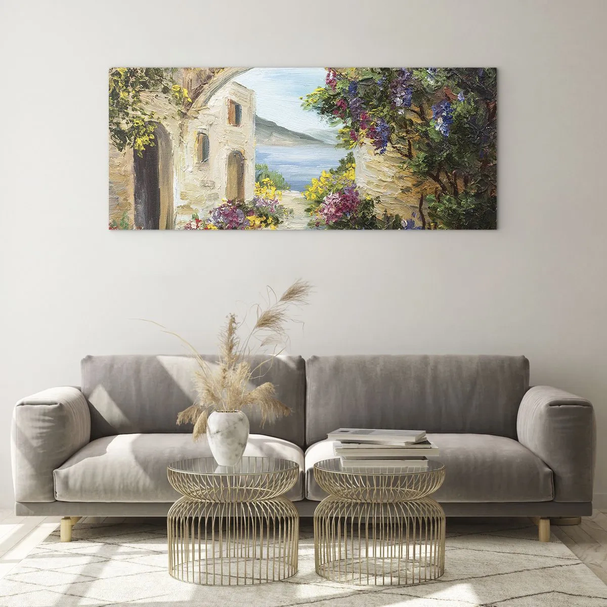 Billede på glas - Charmen af kystlandskabet - 100x40 cm