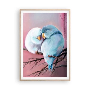 Plakat i ramme af lyst egetræ - Hvad er der at tilføje?.... - 70x100 cm