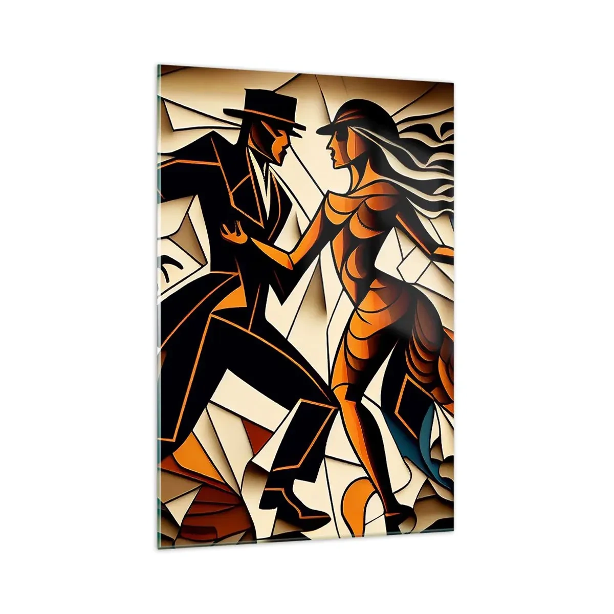 Billede på glas - Dans af lidenskab og passion - 70x100 cm