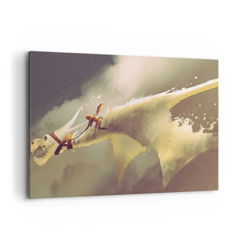 Lærredstryk - Billede på lærred - Verden til undsætning - 100x70 cm