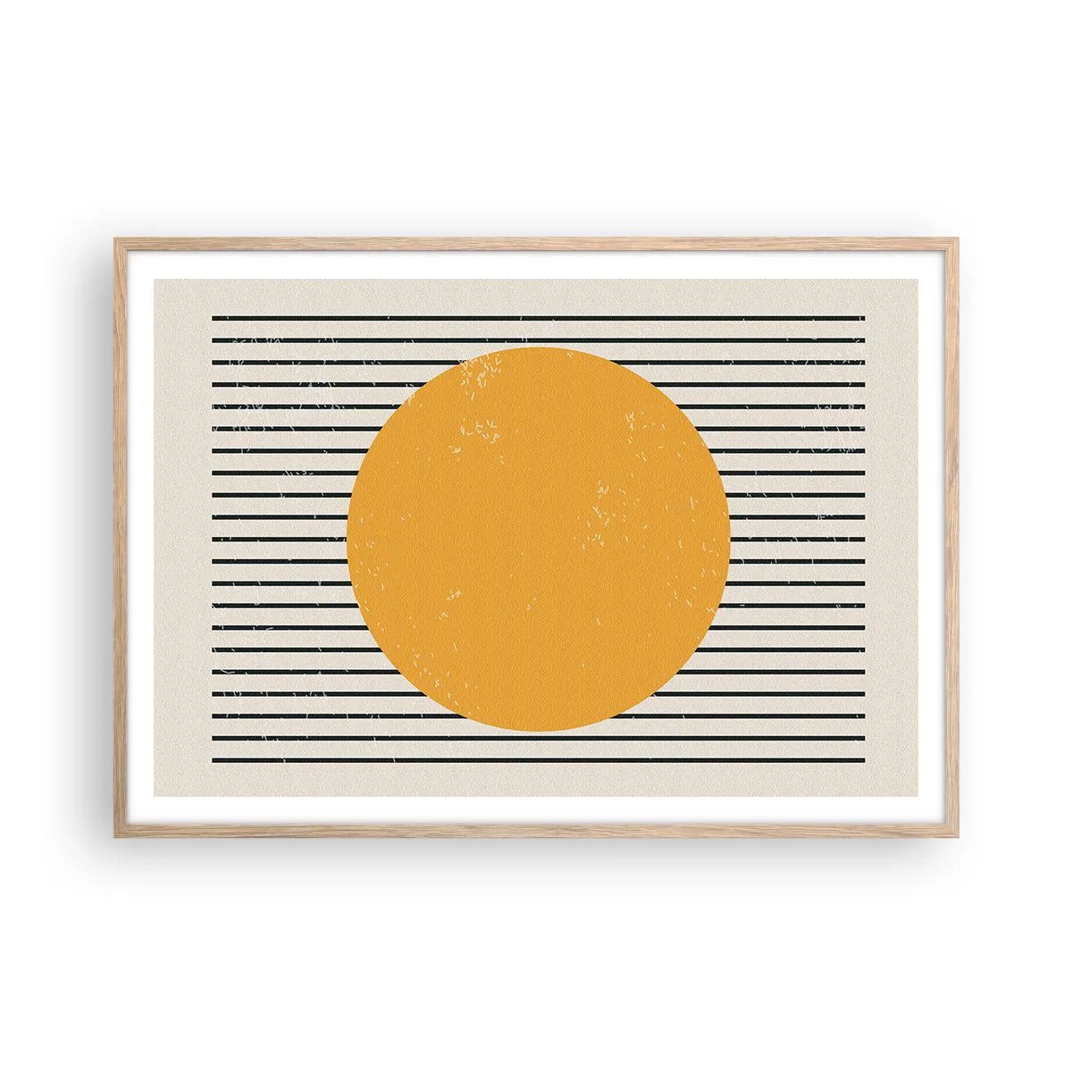 Plakat i ramme af lyst egetræ - Enkelthedens kraft - 100x70 cm