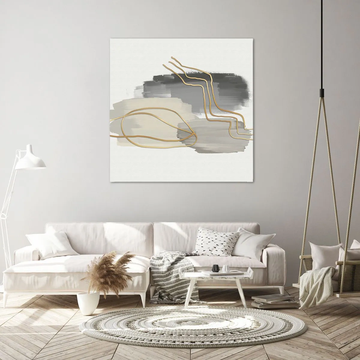 Lærredstryk - Billede på lærred - Vedholdenhed og bevægelse - 60x60 cm