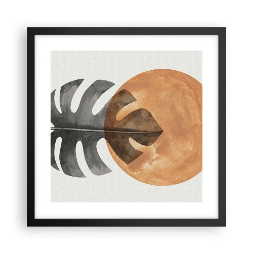 Plakat i sort ramme - Altid solen - 40x40 cm