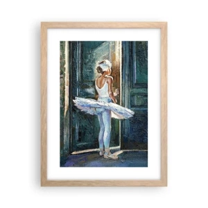 Plakat i ramme af lyst egetræ - Før showet - 30x40 cm