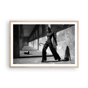 Plakat i ramme af lyst egetræ -  Byens elegance - 91x61 cm