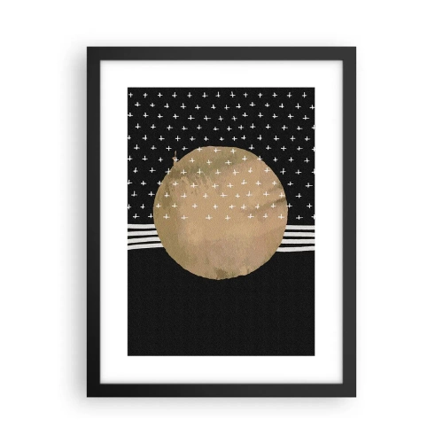 Plakat i sort ramme - Komposition: galaksens flag - 30x40 cm