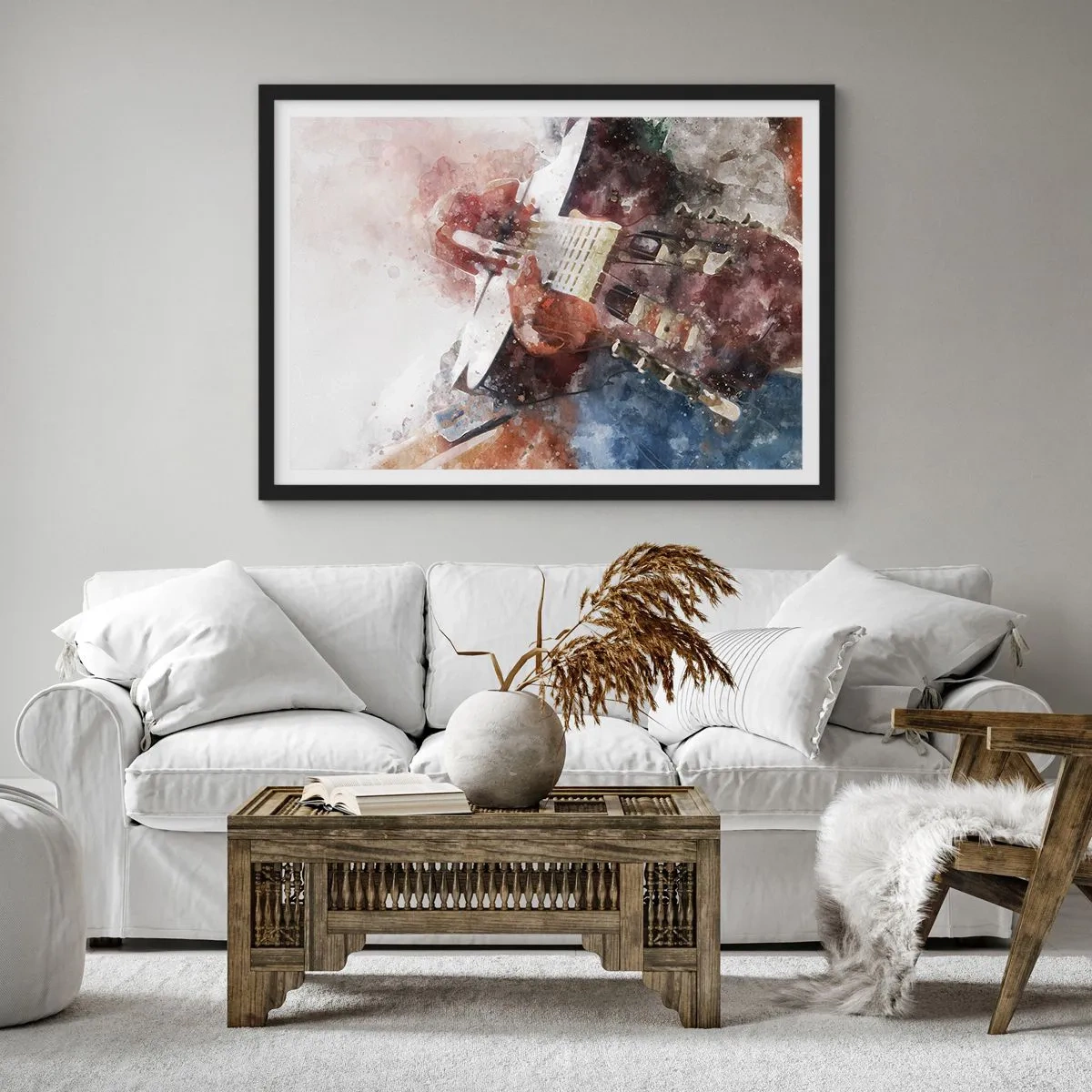 Plakat i sort ramme - Og hvad synes du? - 70x50 cm