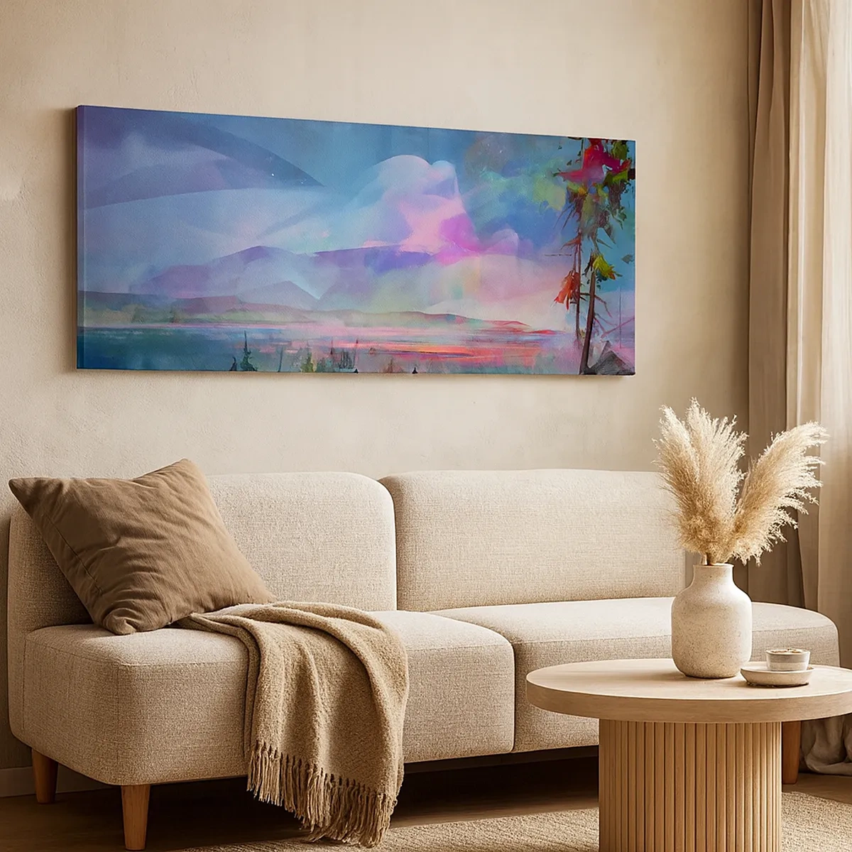 Lærredstryk - Billede på lærred - Under en venlig himmel - 30x30 cm